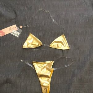 OhPolly gold bikini size S